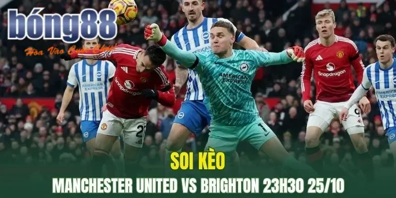 Soi kèo chi tiết dành cho trận đấu giữa Manchester United vs Brighton